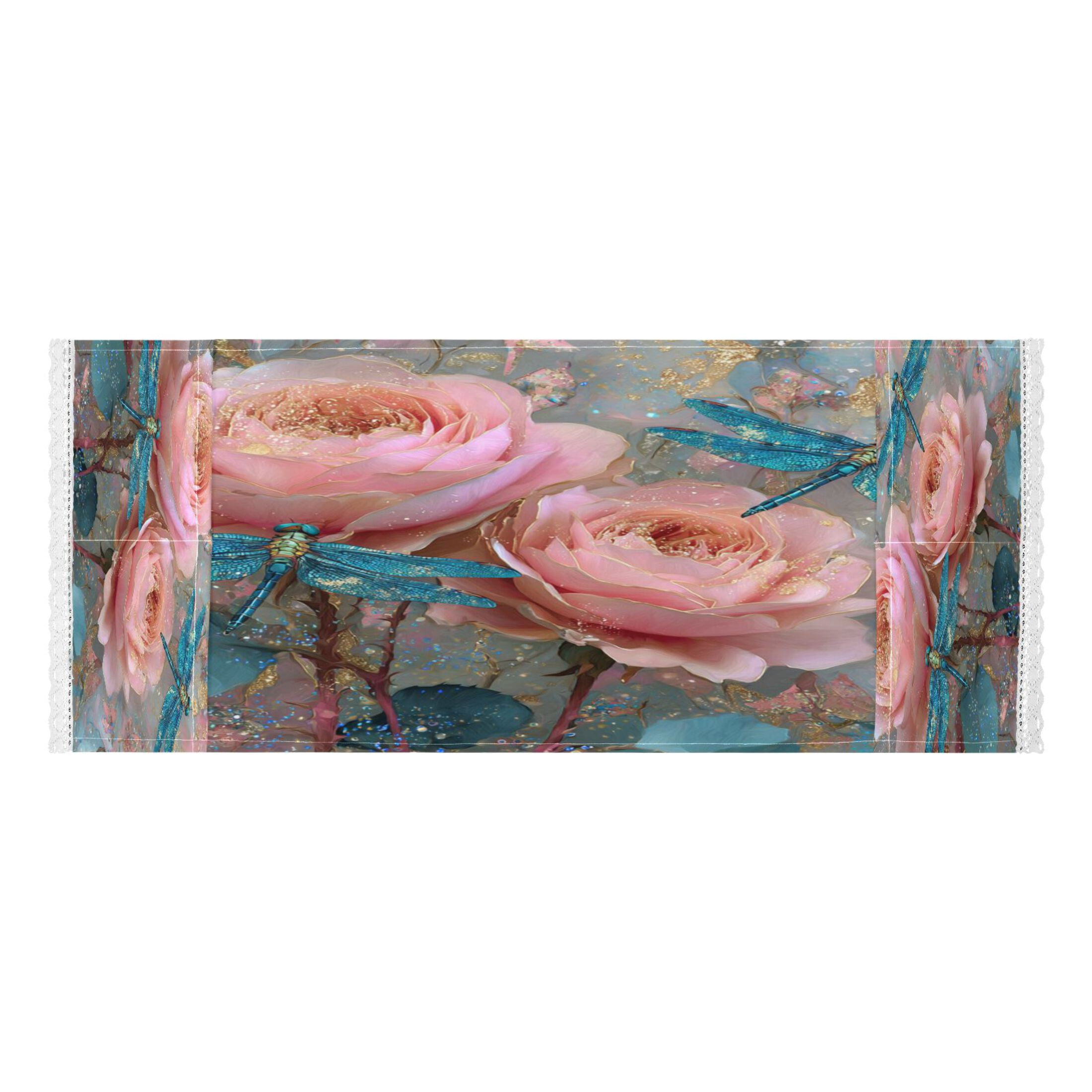 Wobogo Pink Rose Blue Dragonfly Washing Machine Cover Dustproof Washer Dryer Cover Waterproof Laundry Room Decorative Protector