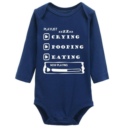 

Playlist Crying Eating Pooping Infant Unisex Baby Bodysuits
