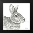 thumbnail image 2 of Wilson, Kelsey 20x20 Black Modern Framed Museum Art Print Titled - Watercolor Pencil Forest II-Rabbit, 2 of 5