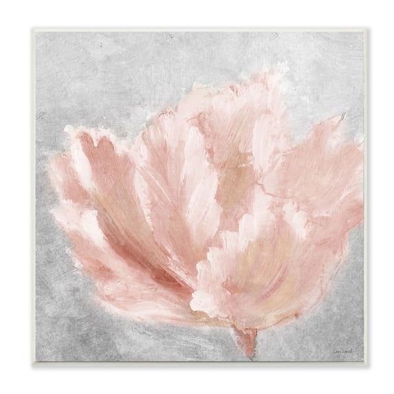 Stupell Industries Beautiful Large Flower Pink Grey Textured Painting Wall Plaque Art by Lanie Loreth