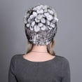 thumbnail image 4 of Contrast Color Furry Hat for Women  Winter Beanie with Patchwork, 4 of 4