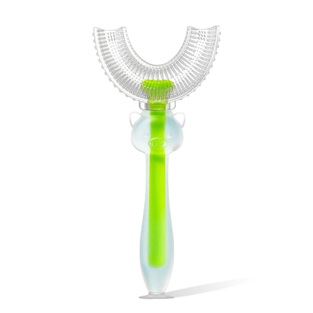 Matsuzay Cepillo de de silicona en forma de U para niños, mango de 360 grados para niños pequeños, suministros de limpieza de mano para Type10 NO10 Matsuzay HA009125-02