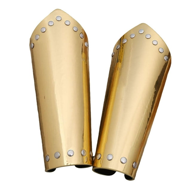 Protectores de brazo de piel sintética para hombres y mujeres, protectores de brazo resistentes, Oro