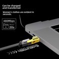 thumbnail image 4 of Cable de datos PD27W+65W 4 en 1 para Huawei, Apple, iPad, computadora portátil, cable de carga rápida, 4 of 5