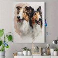 thumbnail image 4 of Collie Dog Portrait Watercolor Canvas Print, Home Decor Wall Painting for Living Room Bedroom Office Study, 4 of 8