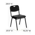 thumbnail image 6 of Flash Furniture HERCULES Series 880 lb. Capacity Black Plastic Stack Chair with Open Back and Black Frame, 6 of 12