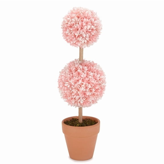 Colorful Faux Boxwood Collection Potted Topiaries