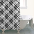 thumbnail image 4 of Black White Plaid Checkered Pattern Shower Curtain 36"x72" ,Bathroom Decorative Shower Curtains Set with 12 Hooks,Modern Waterproof Washable Shower Curtain, 4 of 6