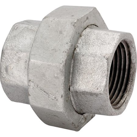 Anvil Galvanized Tee Malleable Iron Worldwide Sourcing Ground Joint Pipe Union, 1-1/4 In, Threaded, 150 Psi, Malleable Iron, Galvanized ()