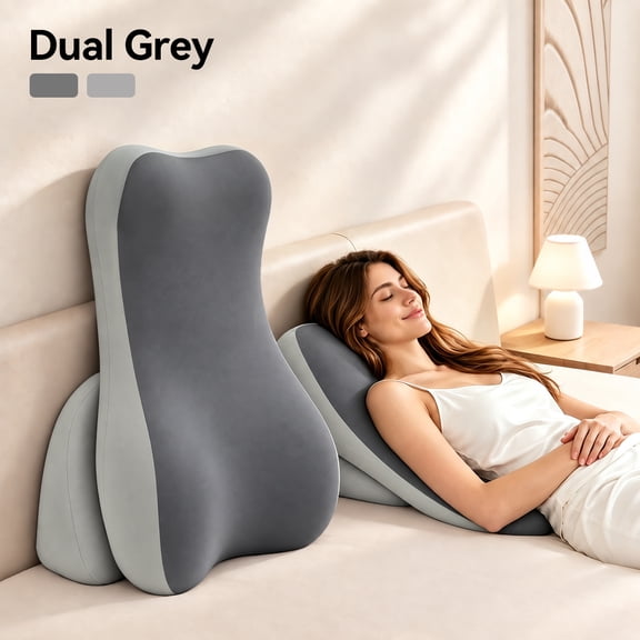2pcs Headboard Backrest Cushion for Bed, Adjustable Memory Foam Wedge Pillow, Oversized Sit Up Reading Pillow for Sitting Up in Bed, Lounger for Laptop Gaming, Watching TV