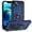 Blue, variant on For Apple iPhone 14 (6.1") Military Grade Heavy Duty Armor Hybrid with Rotating Metal Ring Kickstand Finger Loop Stand Case Cover fit iPhone 14 - Blue