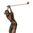 thumbnail image 5 of Professional Golfer Swinging Golf Club On A Tee Bronze Electroplated Statue, 5 of 8