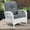 Grey Cushions, variant on MEETWARM Outdoor Wicker Rocking Chair, Rattan Patio Rocker Chairs with Cushions and High Back, All-Weather Patio Wicker Chair with Safe Rocking Design for Garden Backyard Porch, White Wicker/Beige