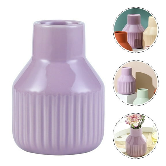 FESTFENDS Table Centerpieces For Dining Room Vase Purple Ceramic 1Pcs