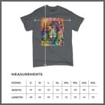 thumbnail image 5 of Tee Hunt Dean Russo Colorful Lion Head T-Shirt Wild Life King Roar Men's Tee, Charcoal, XX-Large, 5 of 5