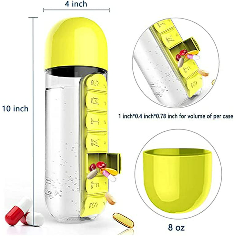 SS Bros Daily Pill Box Organizer With Water Bottle 600 ml Bottle 600 ml  Bottle 600 ml Bottle - Buy SS Bros Daily Pill Box Organizer With Water  Bottle 600 ml Bottle