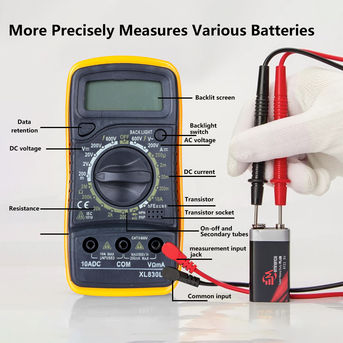 BIUBLE 80W Electronics Digital Soldering Iron Kit LCD Adjustable Temperature Welding Tool Soldering Gun with Digital Multimeter