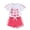 Pink 1, variant on Happy Town Toddler Baby Girl Summer Outfits Butterfly Print Short Sleeve T-Shirt   Shorts Girls Two-Piece Clothes Set