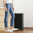 thumbnail image 3 of Innovaze 8 Gal./30 Liter Rectangular step-on Trash Can for Kitchen, Office (Matt Black), 3 of 8