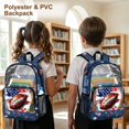 thumbnail image 4 of SEANATIVE Clear Backpack for Elementary Middle High School Kids Teen Boy Girl Bookbag Clear Bags Lightweight PVC Transparent Bag for Back to School, American Football Navy Blue, 4 of 7