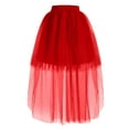 thumbnail image 4 of Skirts for Women Carnival Fashionable Half Taildress Mesh Tutu Front Short Back Long Half Casual Comfortable Womens Skirt Red, 4 of 6