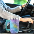 thumbnail image 5 of Mermaid Cup 40 oz Tumbler with Handle and Straw Lid Leak Proof, Mermaid Coffee Travel Mug Gifts for Women Girl Daughter Best Friend Sister Mothers Day Gifts for Mom, 5 of 5