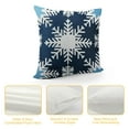 thumbnail image 4 of MLJA Navy Blue Christmas Decorative Throw Pillow Covers for Couch Sofa Living Room Bed, Cozy Bohemia Snowflakes Print Throw Pillows Cases Set Cushion Cover Pack of, 4 of 5