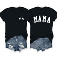 thumbnail image 5 of Charella Shirts for Women Summer Tops Letter Print Graphic Short Sleeve Tee Summer Basic Crew Neck Casual Loose Tops (L, Black), 5 of 6