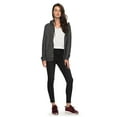 thumbnail image 2 of Roxy Womens Trippin Zip Up Hoodie - Anthracite Heather, 2 of 5