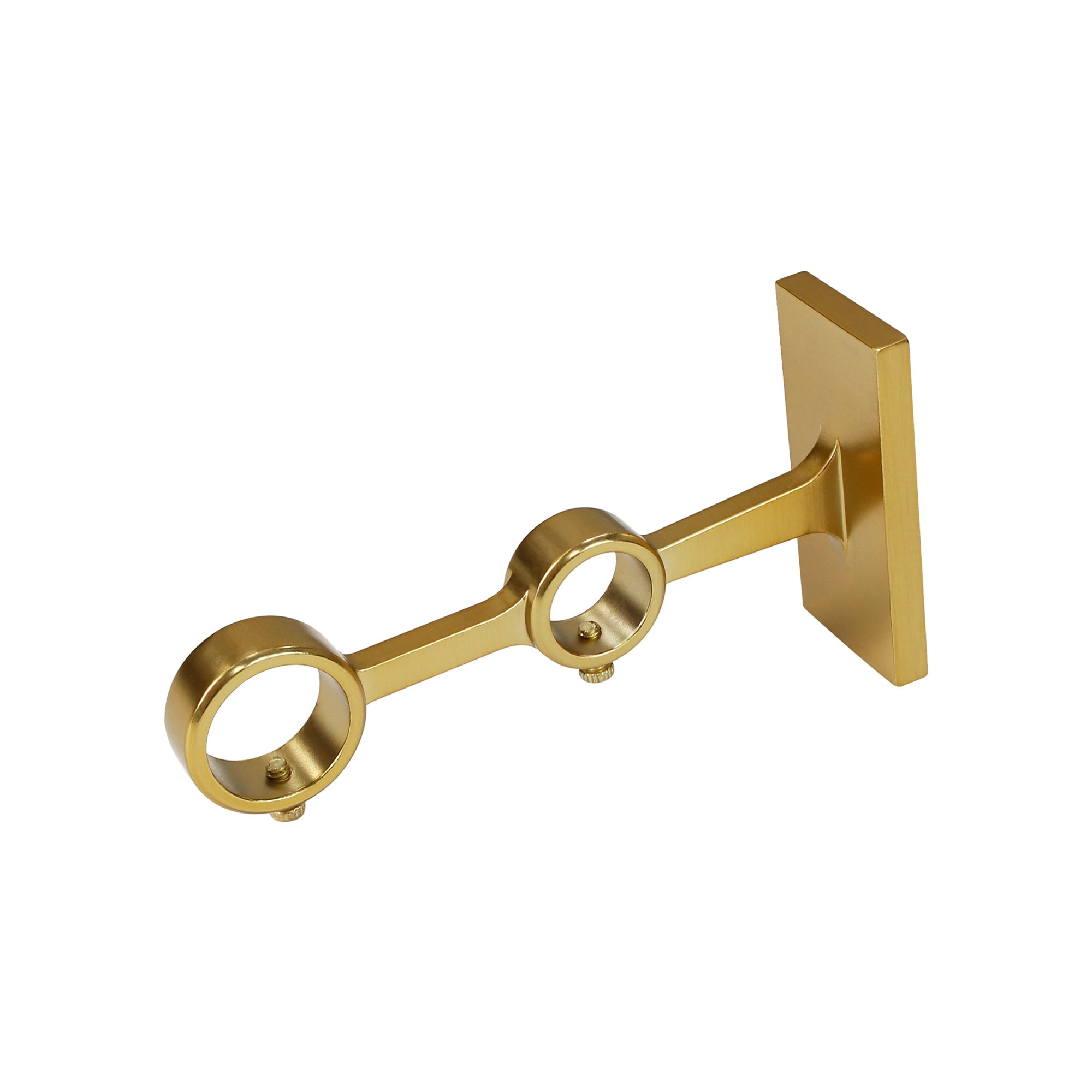 Lumi Home Furnishings Non-Adjustable Double Curtain Rod Brackets 1 in. (3-Piece)