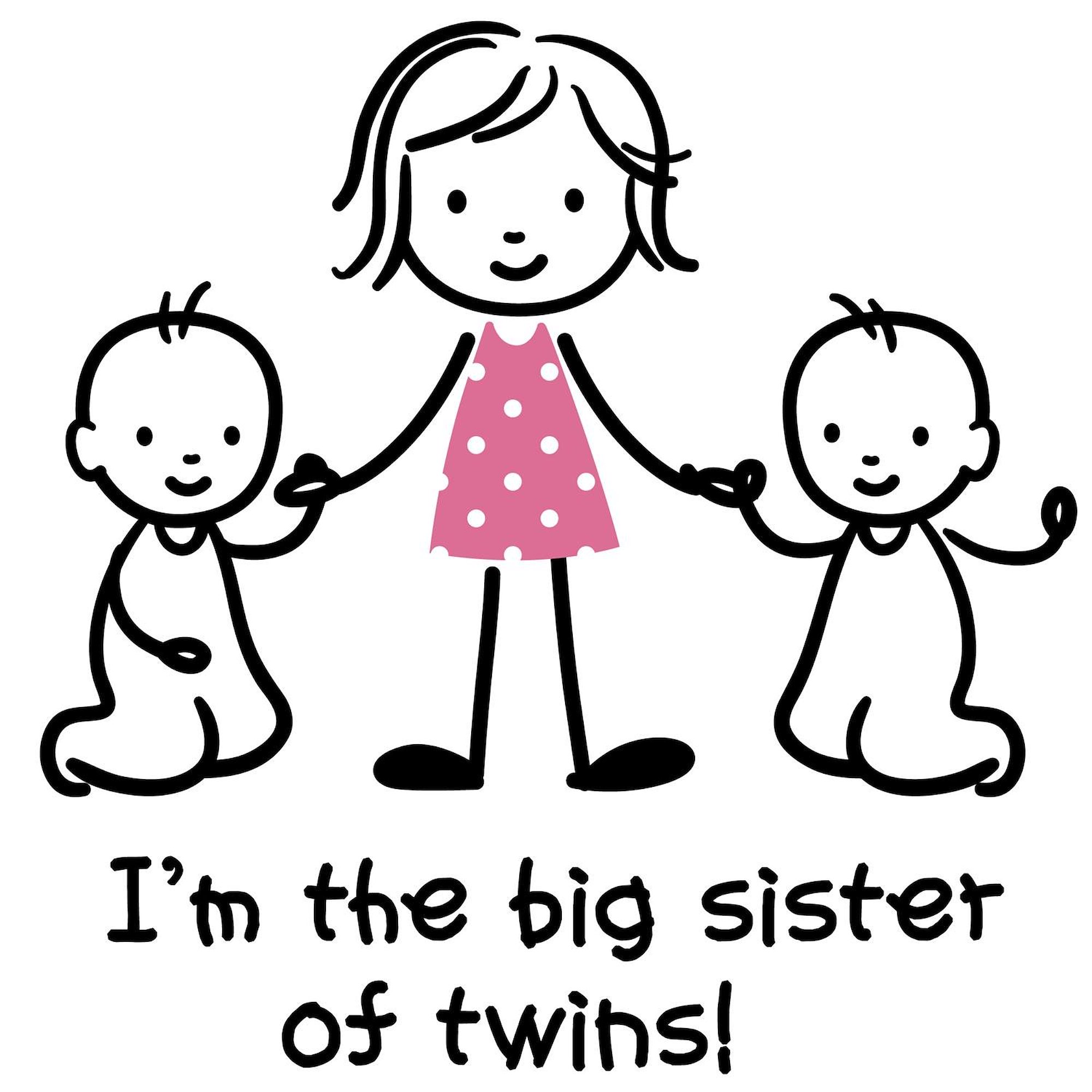 CafePress - Big Sister Of Twins T Shirt - Light T-Shirt Kids XS-XL - image 3 of 4