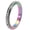 Colorful, variant on Women's Stainless Steel Elegant Sweet Full Circle of Zirconia Ring Rose Gold Size 12