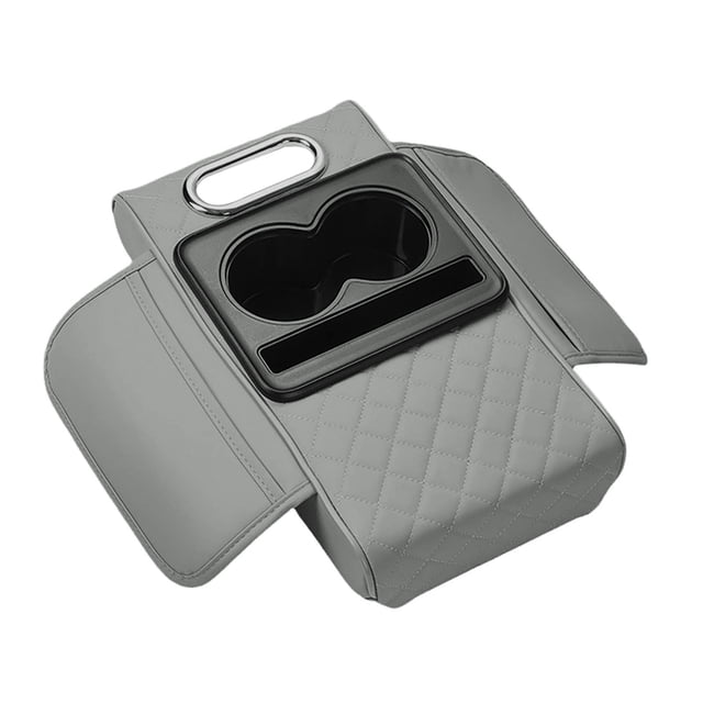 Car Armrest Pad, Multifunctional Center Console Cushion with Tissue Holder and Storage Bag, Armrest Heightening Elbow Support for Daily Driving and Road Trips