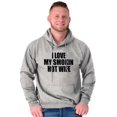 thumbnail image 3 of Love My Smokin Hot Wife Funny Spouse Hoodie Hooded Sweatshirt Men Brisco Brands S, 3 of 6
