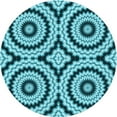 thumbnail image 1 of Ahgly Company Machine Washable Indoor Round Transitional Teal Green Area Rugs, 6' Round, 1 of 7