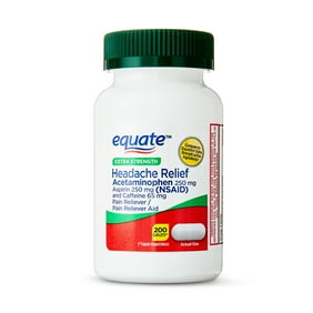 Equate Extra Strength Headache Relief Acetaminophen, Aspirin, and Caffeine Caplets, 200 Count, Compare to Excedrin&reg; Extra Strength Caplets Active Ingredients