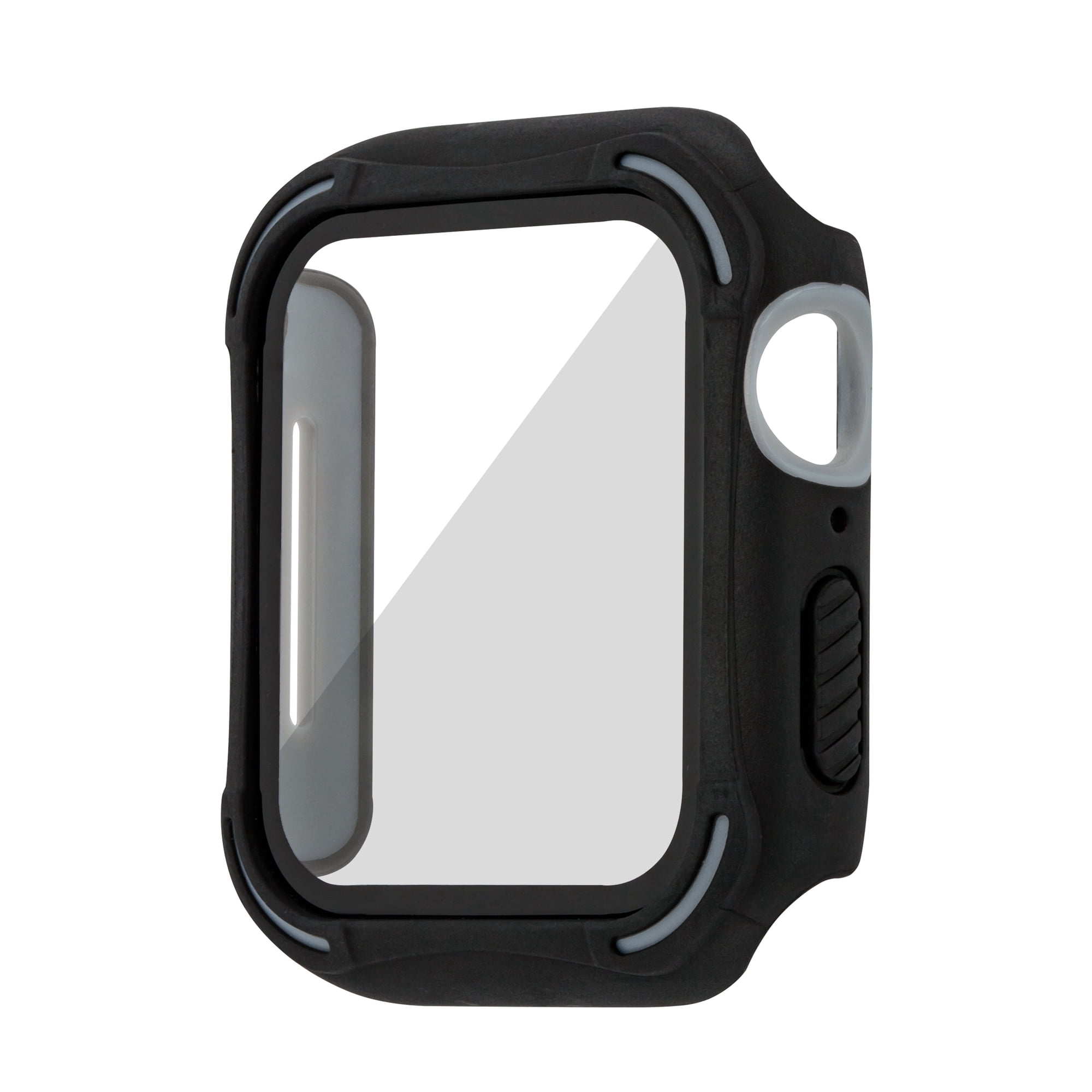 WITHit Black and Gray Dual Layer Rugged Bumper with Integrated Glass Protection for 44mm Apple Watch®