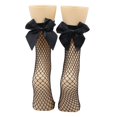thumbnail image 3 of Chaussettes Résille pour Femmes Chaussettes Hautes en Maille Bas de Mode avec Noeud en Satin, 3 of 5