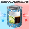 thumbnail image 2 of 12oz Coffee Tumblers Blue Cartoon Unicorn Gift Balloon Cloud Pattern Stainless Steel Vacuum Insulated Travel Tumbler Coffee Cups Mug with Lid and Straw with Cleaning Brush for Cold & Hot Drinks, 2 of 5