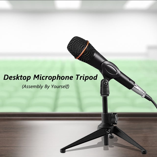 Soporte plegable ajustable para trípode de micrófono de escritorio con clip para micrófono Tmvgtek 3df7by2bm8na1mw2