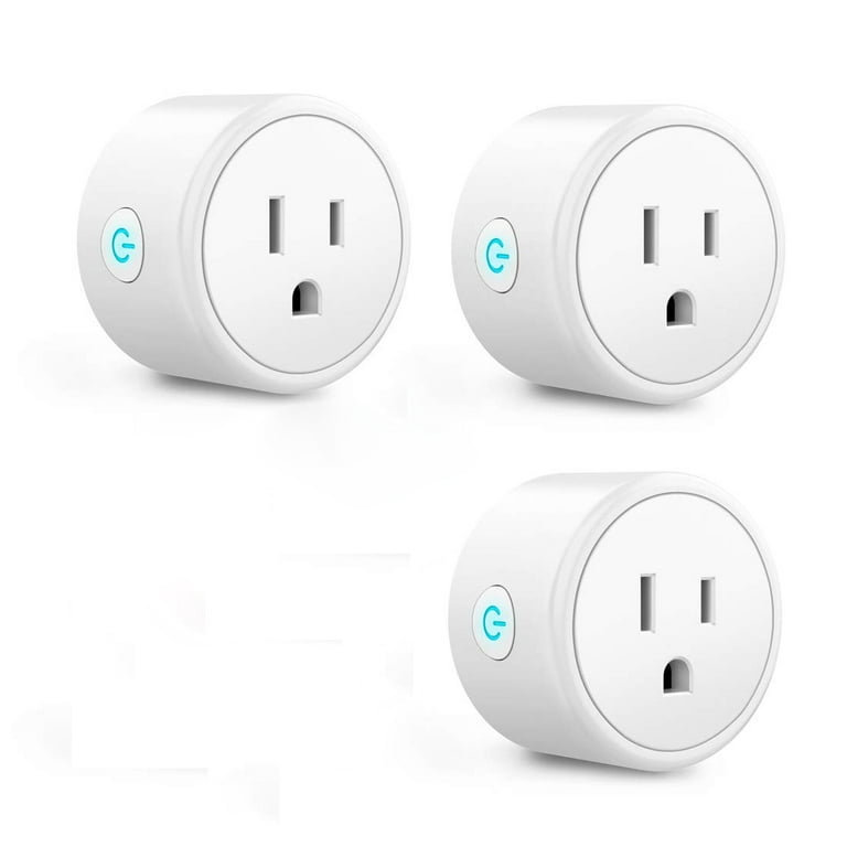Smart Plug Compatible with Alexa & Google Assistant,Smart Outlet for Voice  Control,Mini WiFi Socket