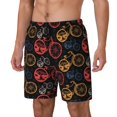 thumbnail image 1 of Kdxio Compass And Mountains In Bicycle Wheels1 Print Mens Swim Shorts with Mesh Lining, Breathable and Quick-Drying, Adjustable Waist, Privacy Pocket-Medium, 1 of 6