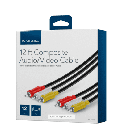 Insignia™ - 12' Composite A/V Cable - Black