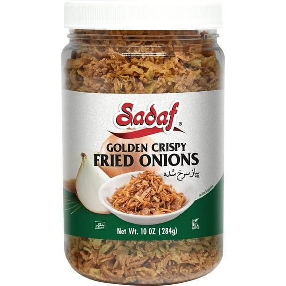 Sadaf Golden Crispy Fried Onion Chips 10 oz. Jar
