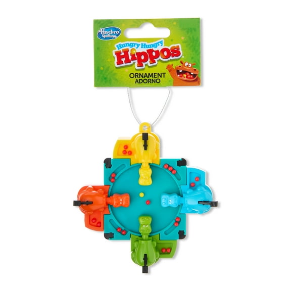 Hungry Hippos Holiday Decoupage Ornament, Blue, Plastic, by Ruz