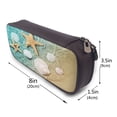 thumbnail image 3 of Lsque Starfish And Seashell Printed Big Capacity PU Leather Pencil Case Large Pencil Pouch Stationery Pen Bag Pencil Holder for Teen, 3 of 6