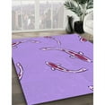 thumbnail image 3 of Ahgly Company Machine Washable Indoor Square Transitional Bright Lilac Purple Area Rugs, 3' Square, 3 of 7
