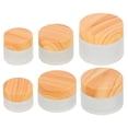 thumbnail image 1 of Shisuyan 6pcs Matte Glass Bottles Jars Cream Jars Bottles Refillable Makeup Container, 1 of 8