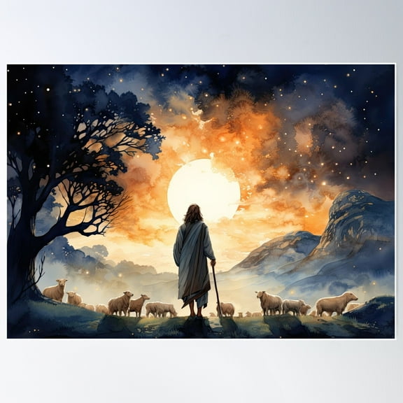 Jesus Christ, Bible, Christian Poster Wall Art, Modern Wall Decor For Living Room Bedroom, 12x18 UNFRAMED