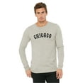 thumbnail image 2 of Daxton Retro Chicago Arch Font Long Sleeves T Shirt Soft Medium Weight Cotton, Oat Tee Black Font, 2XL, 2 of 2